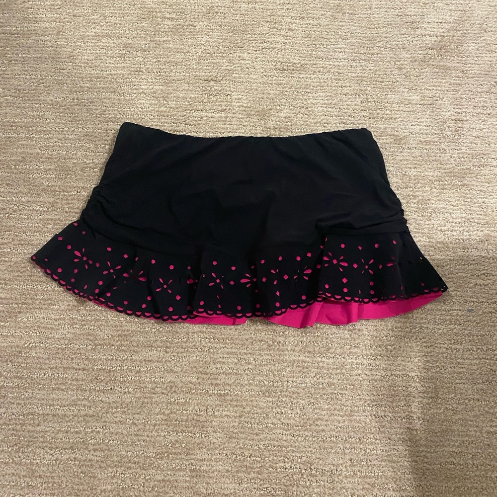 Profile Black and Pink Skirt Swimsuit Bottom